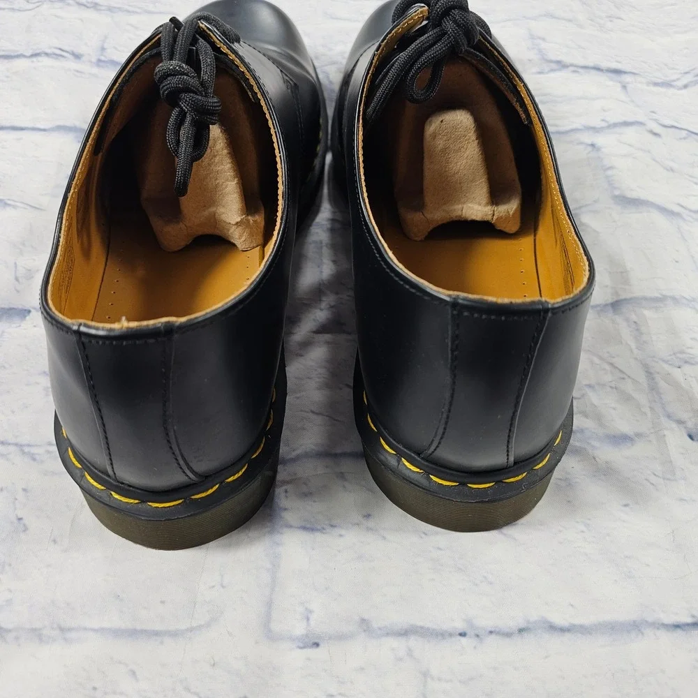 Dr Martens 1461 Oxford Shoes MENS 14 Black Smooth Leather Classic Low Top